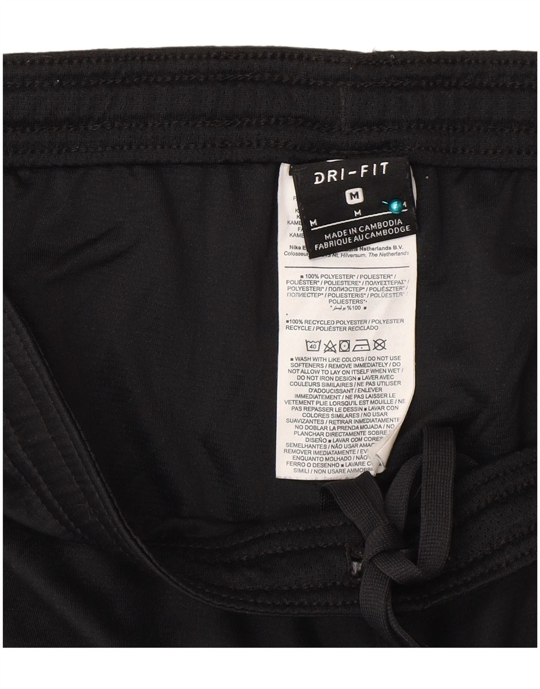 Pantaloncini sportivi Nike Dri Fit da uomo, poliestere medio nero