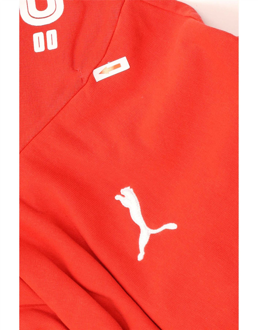 Felpa con cappuccio grafica da uomo Puma rossa media