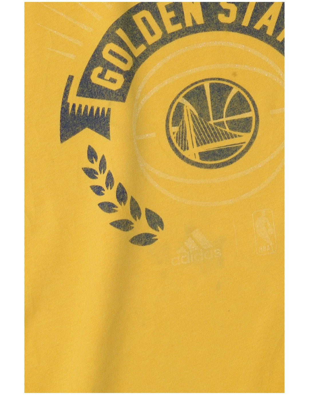 T-shirt grafica ADIDAS da uomo Golden State Warriors, grande, in cotone giallo