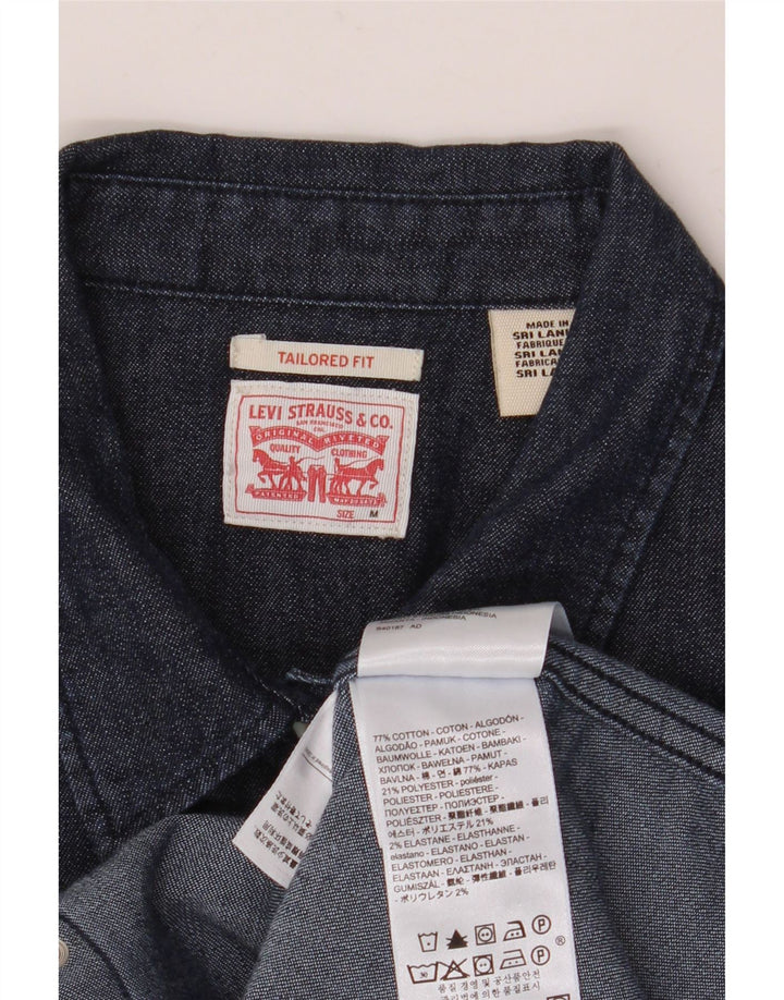 Levi's Camicia in denim su misura da donna UK 14 Cotone medio blu navy
