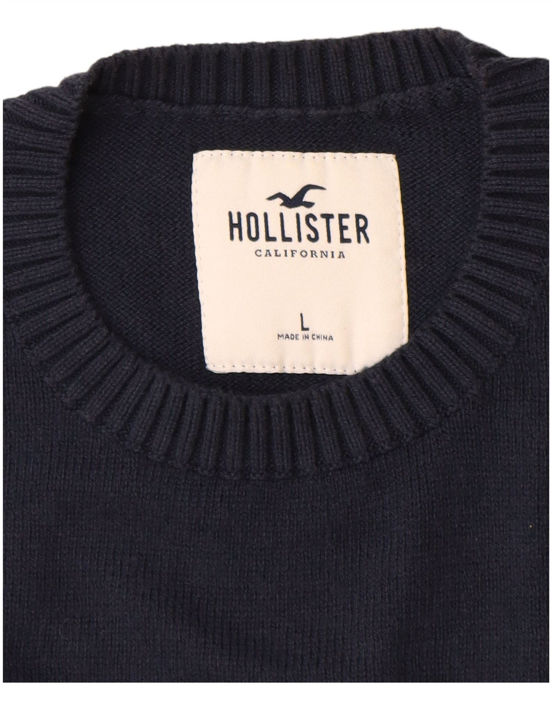 Hollister Uomo Maglione Girocollo Maglione Grande Blu Navy Argyle/Diamante
