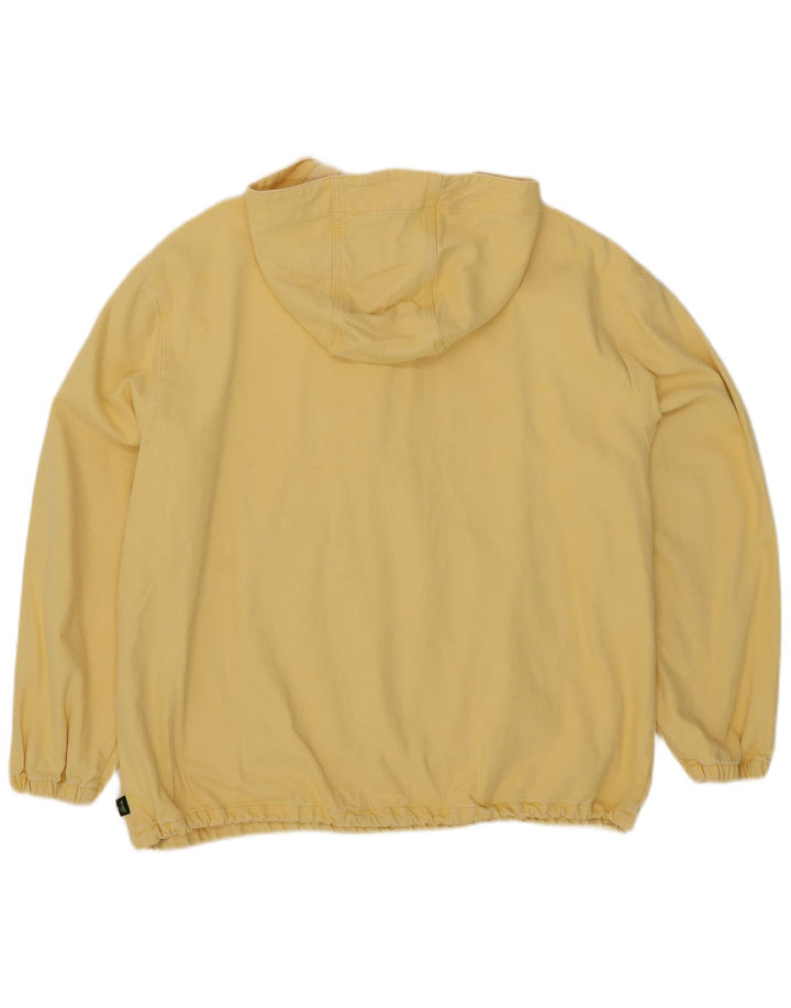 Giacca di jeans pullover con cappuccio da uomo Levi's UK 40 grande cotone giallo