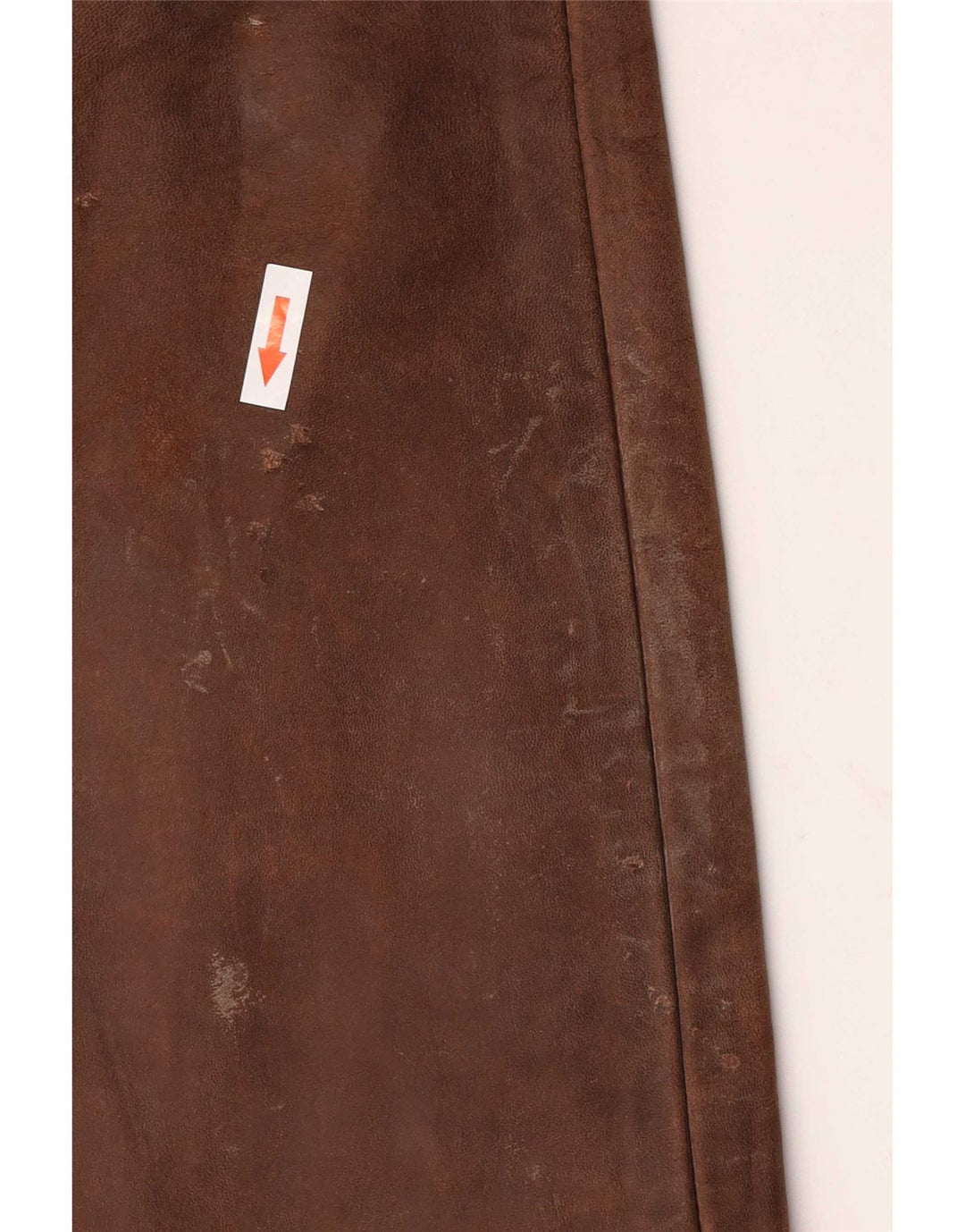 Pantaloni in pelle vintage da uomo W30 L34 Marrone
