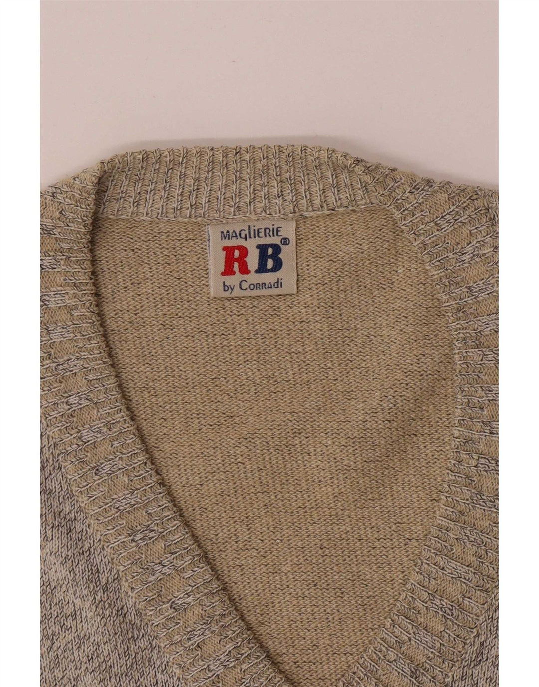 Maglione Corradi Uomo Scollo a V Grigio Medio Geometrico