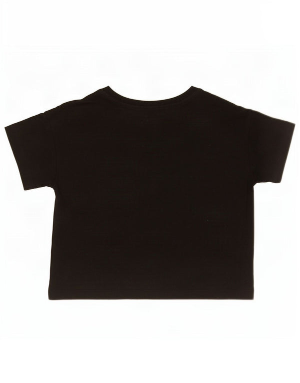 T-shirt corta da donna Champion UK 6 XS cotone nero
