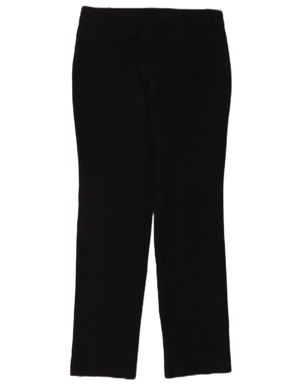 Marks & Spencer Womens Straight Casual Trousers UK 12 Medium W30 L30 Black