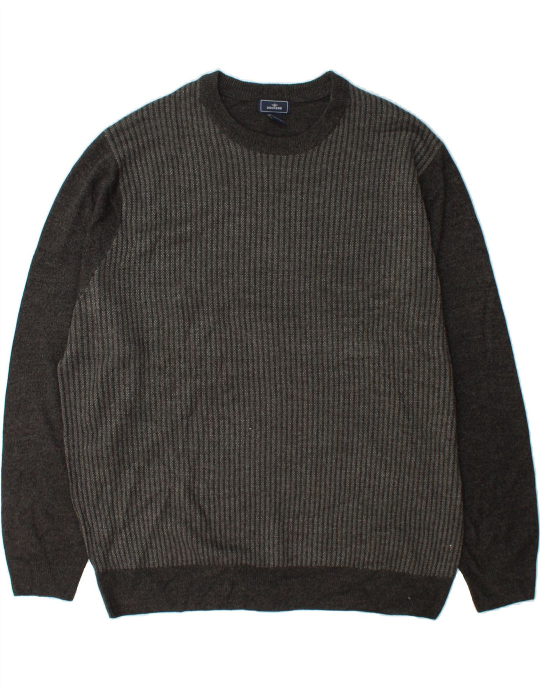 DOCKERS Maglione girocollo da uomo 2XL Acrilico a righe grigie