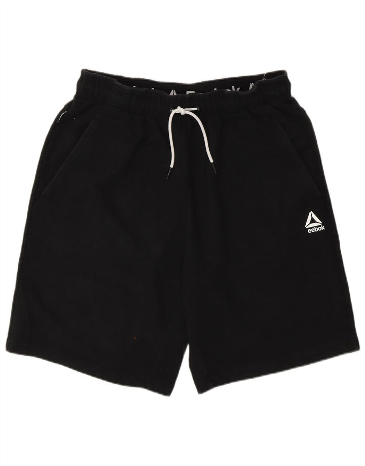Pantaloncini sportivi Reebok da uomo di colore nero medio in cotone