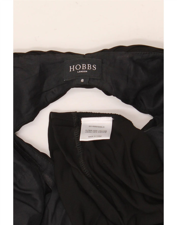 Abito lungo senza maniche da donna Hobbs UK 8 piccolo in viscosa nera