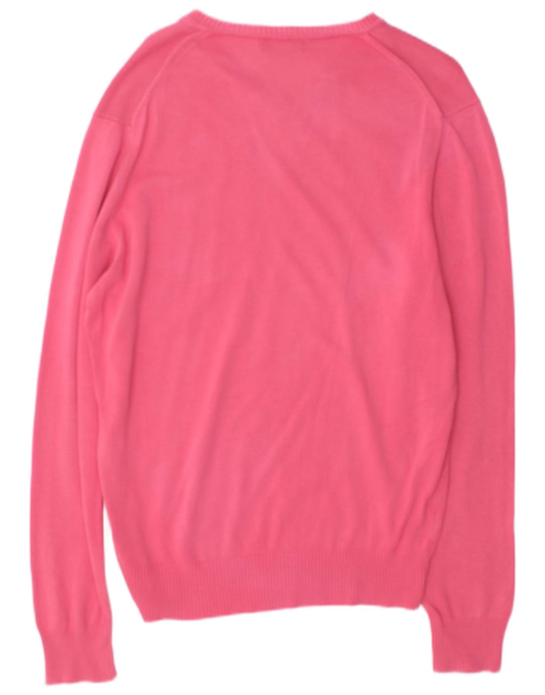 Maglione Zara da uomo con scollo a V in cotone rosa medio