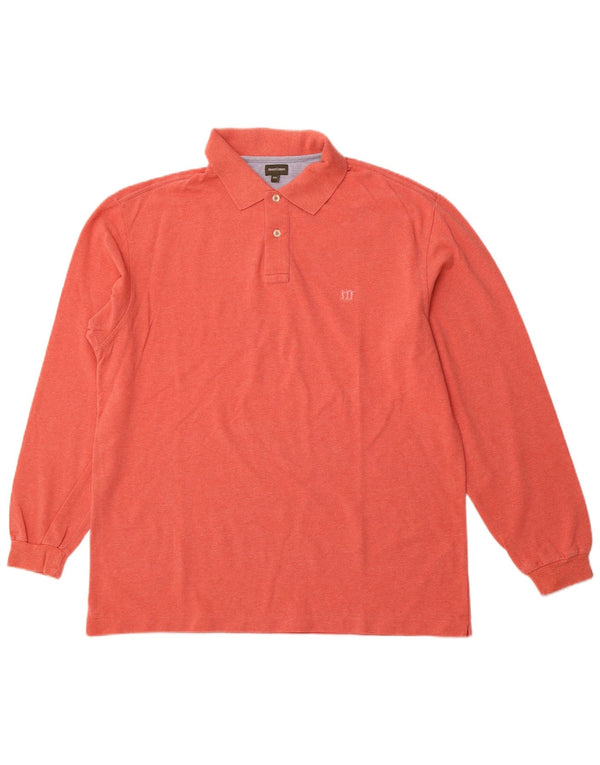 Polo a maniche lunghe da uomo HENRY COTTONS 2XL in cotone rosa