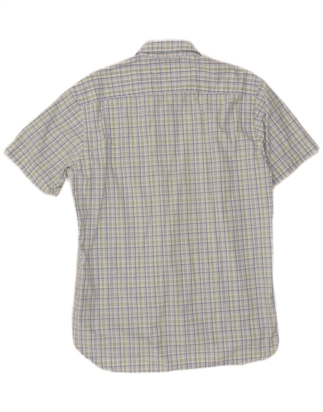 TOMMY HILFIGER Camicia a maniche corte da uomo in cotone a quadri blu grandi