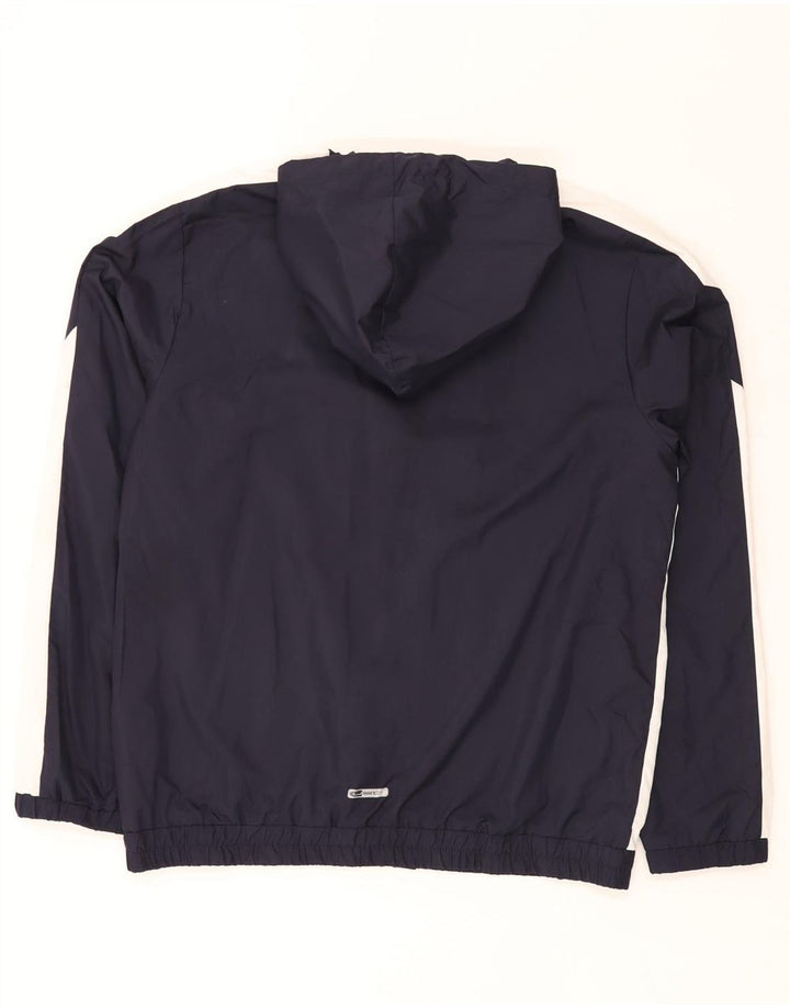 Giacca da ginnastica da uomo con cappuccio PUMA grande color block blu navy