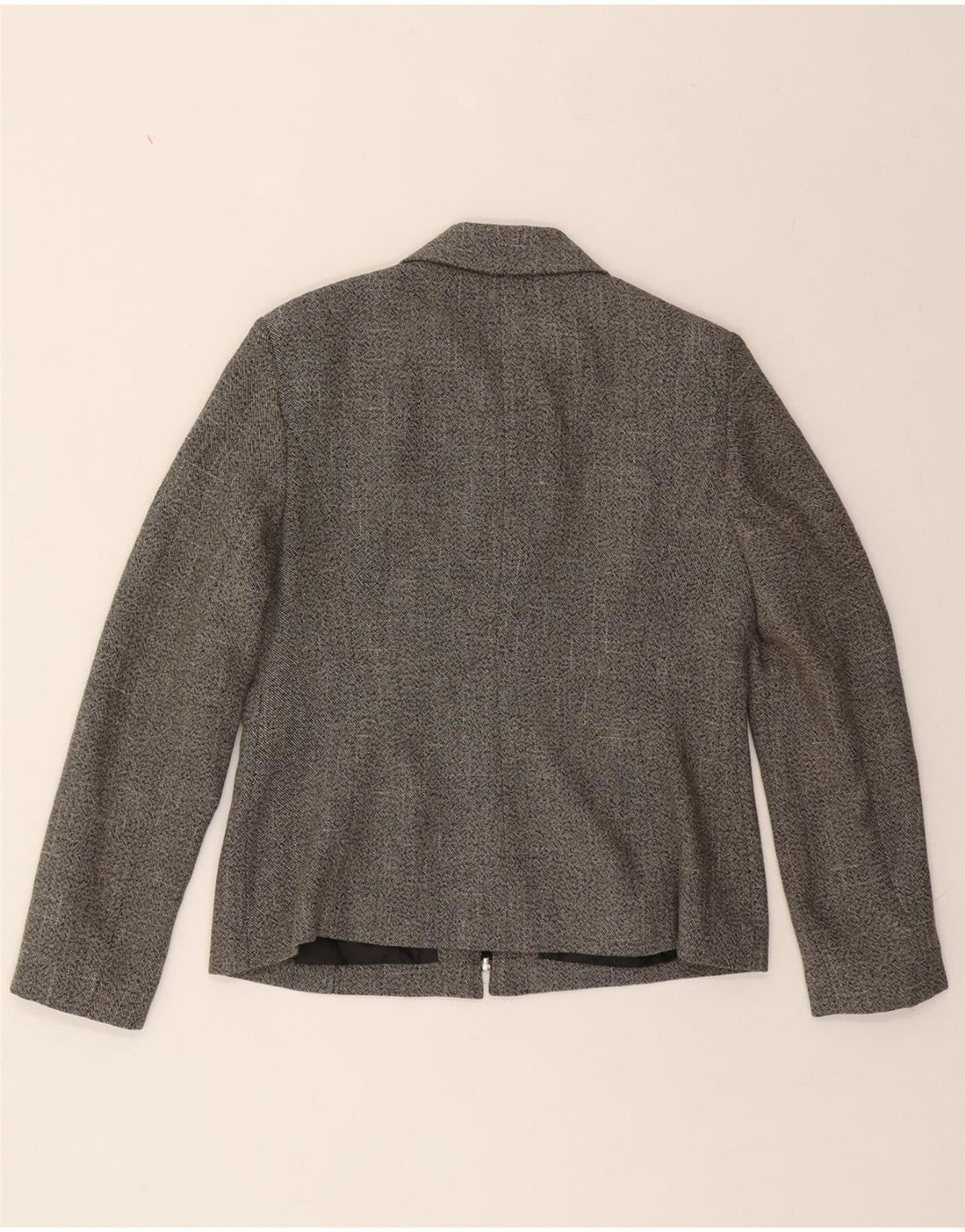 SASHA Womens Blazer Jacket UK 12 Medium Grey Polyester Vintage Sasha and Second-Hand Sasha from Messina Hembry 