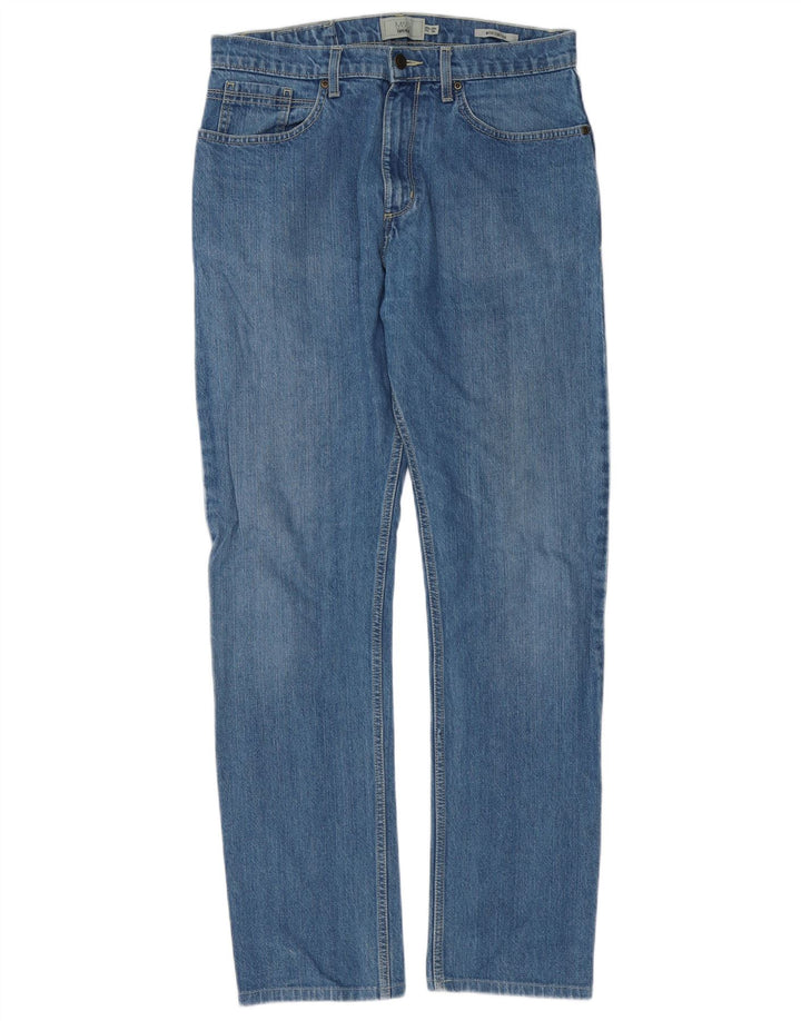 MARKS & SPENCER Jeans affusolati da uomo W32 L31 cotone blu