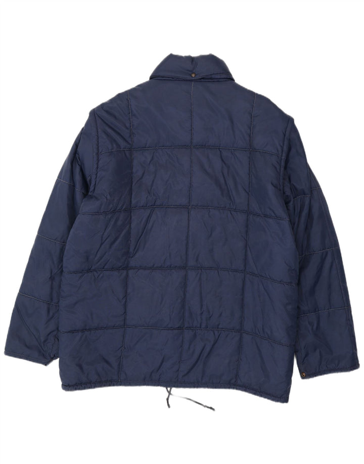 Giacca imbottita da uomo vintage UK 42 XL blu navy