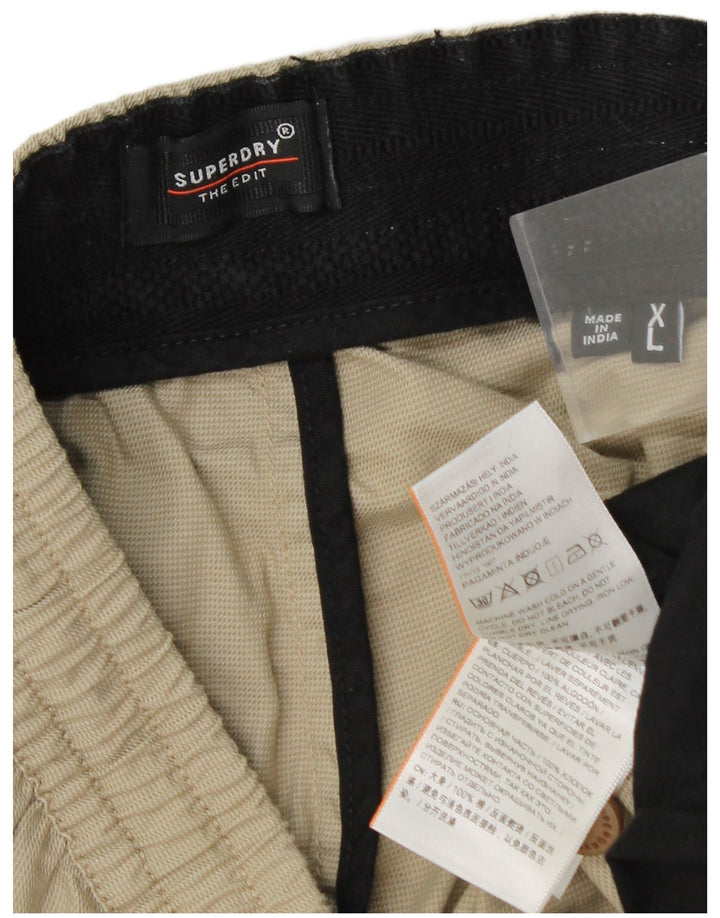 Pantaloncini chino da uomo Superdry XL W38 in cotone beige