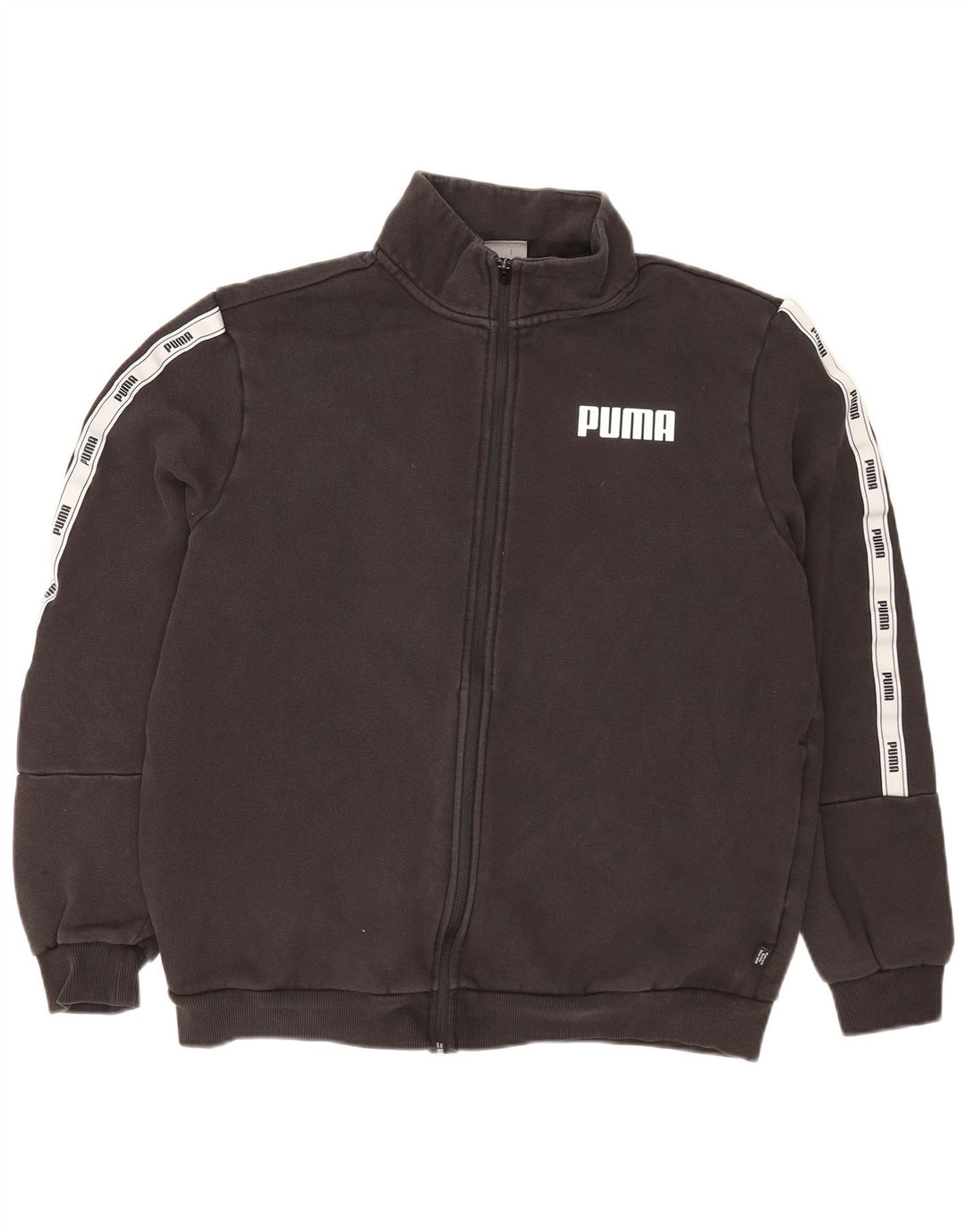 Giacca da ginnastica grafica da uomo Puma Large in cotone color block grigio