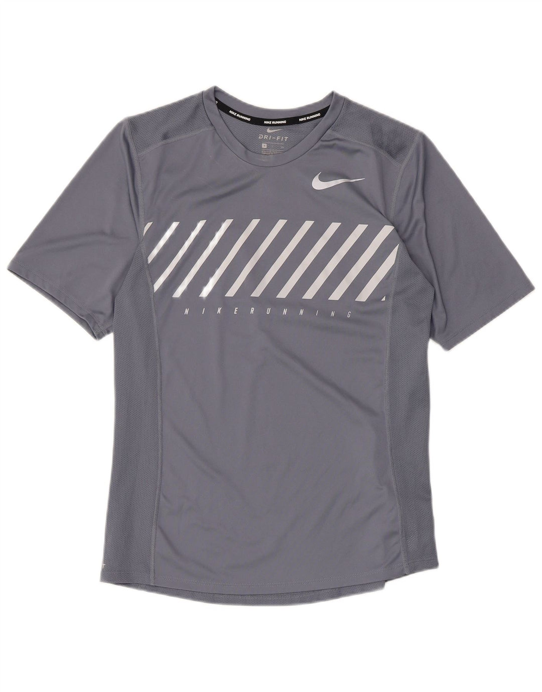 T-shirt grafica Nike Dri Fit da uomo, piccola, in poliestere grigio