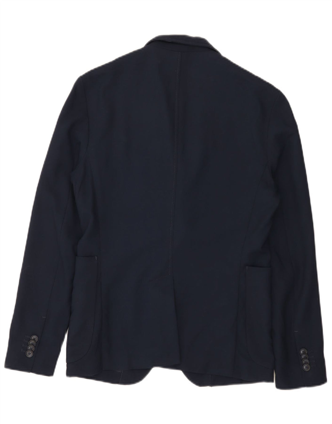 Giacca blazer da uomo a 2 bottoni Zara UK 36 piccola in poliestere blu navy