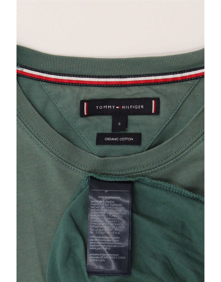 T-shirt da uomo Tommy Hilfiger Top piccola in cotone verde