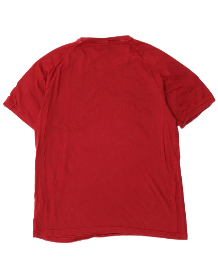 T-shirt grafica da uomo Adidas Top in cotone bordeaux medio