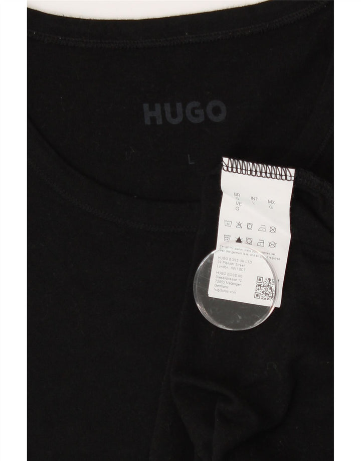 T-shirt da uomo Hugo Boss Top grande in cotone nero