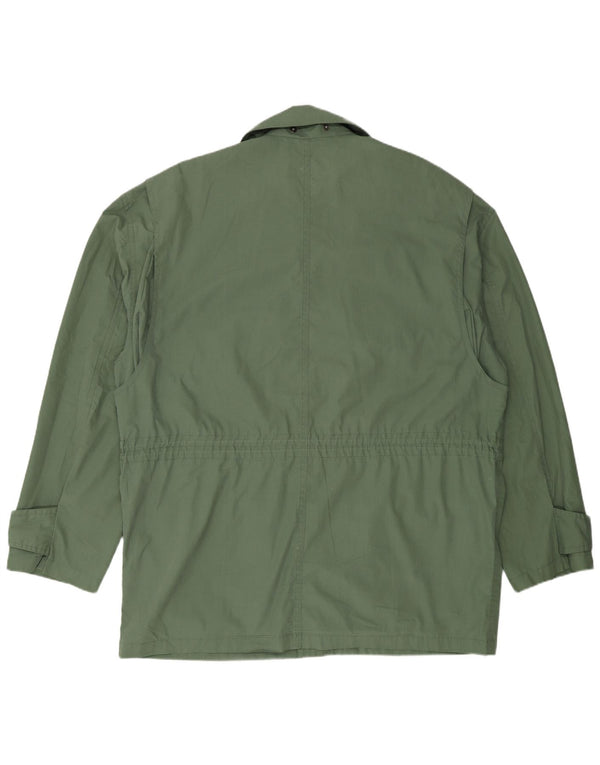 Giacca utilitaria vintage da uomo UK 42 XL poliestere verde