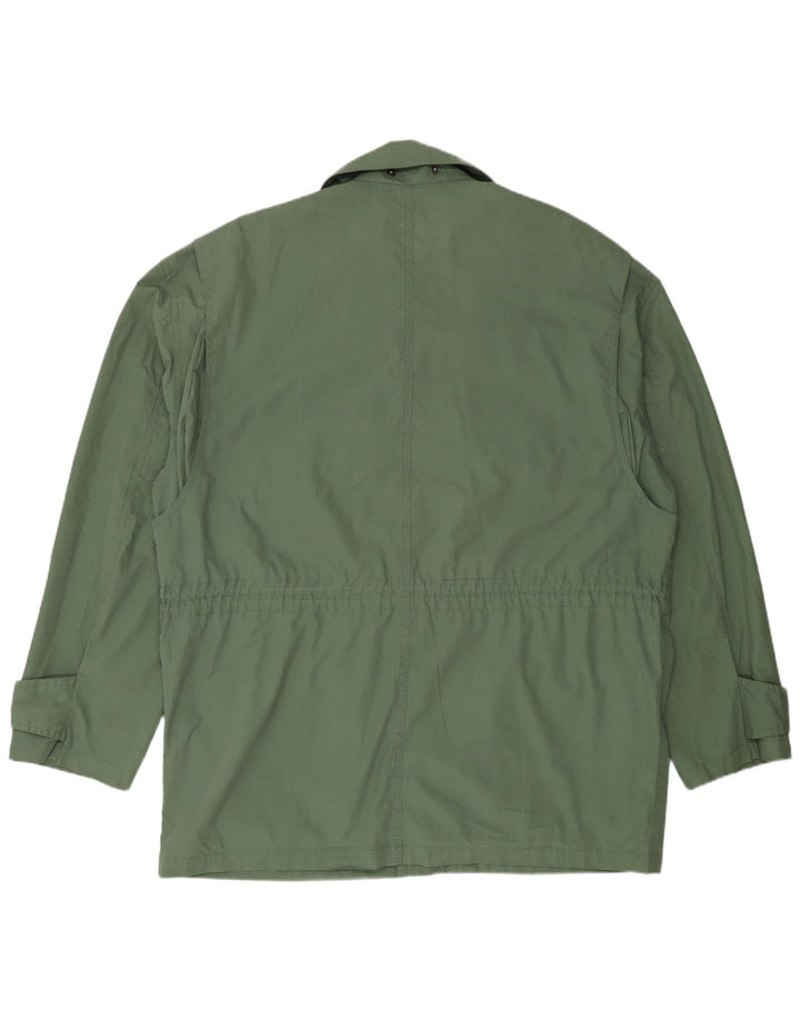 Giacca utilitaria vintage da uomo UK 42 XL poliestere verde
