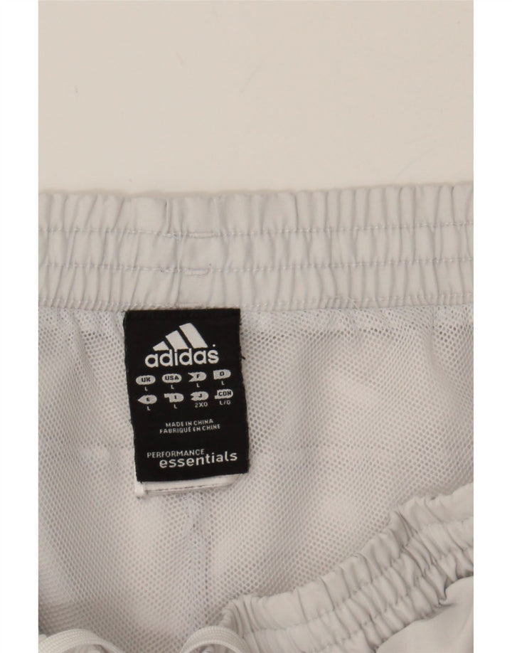 Pantaloncini sportivi da uomo ADIDAS grandi bianchi in poliestere