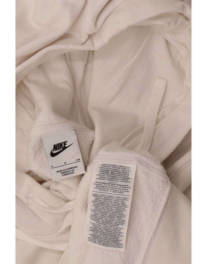 Felpa con cappuccio da uomo Nike Small in cotone bianco