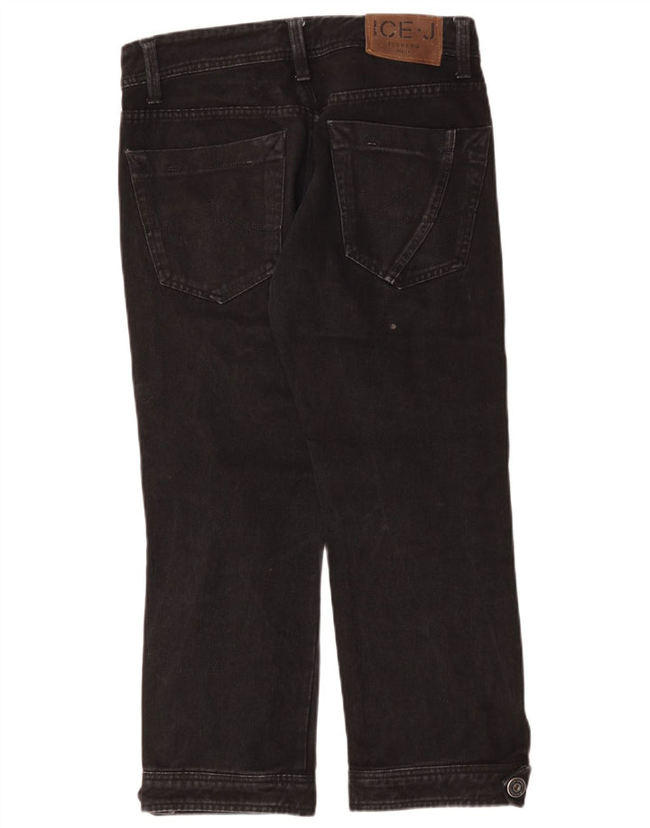 Jeans tagliati dritti da donna Iceberg W29 L25 cotone nero