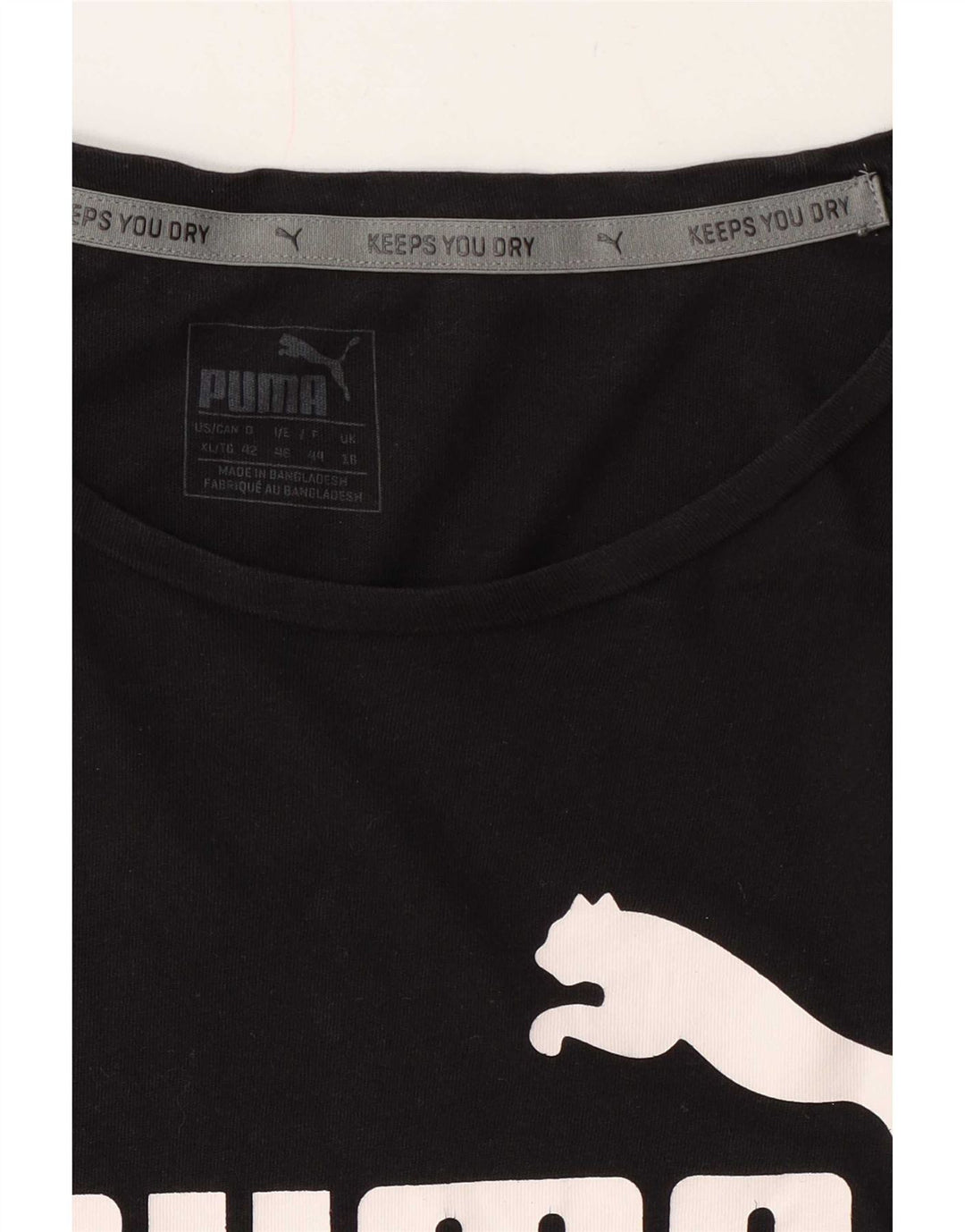 T-shirt grafica da donna Puma UK 16 grande nera