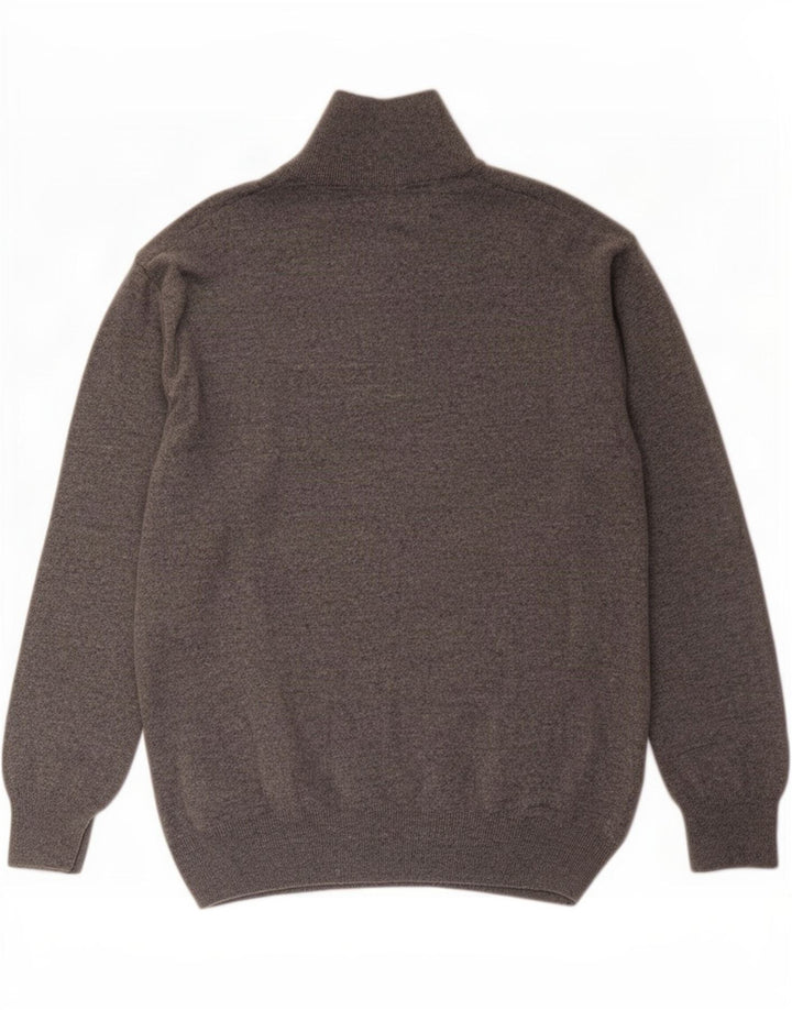 Maglione Kappa da uomo con zip e collo 2XL in lana d'agnello grigia