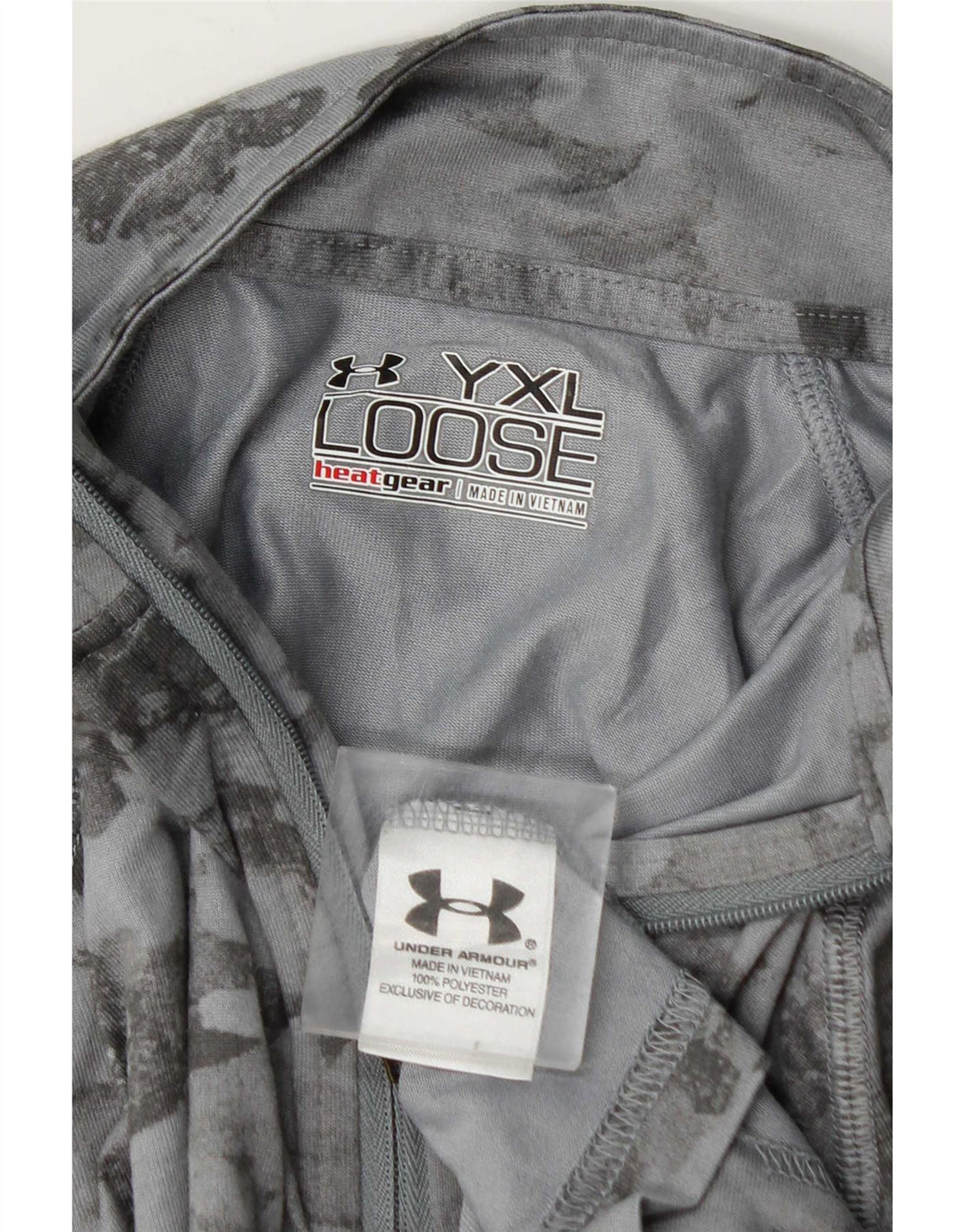 Top della tuta da ginnastica Under Armour da ragazzo con zip e collo 13-14 anni XL Grigio