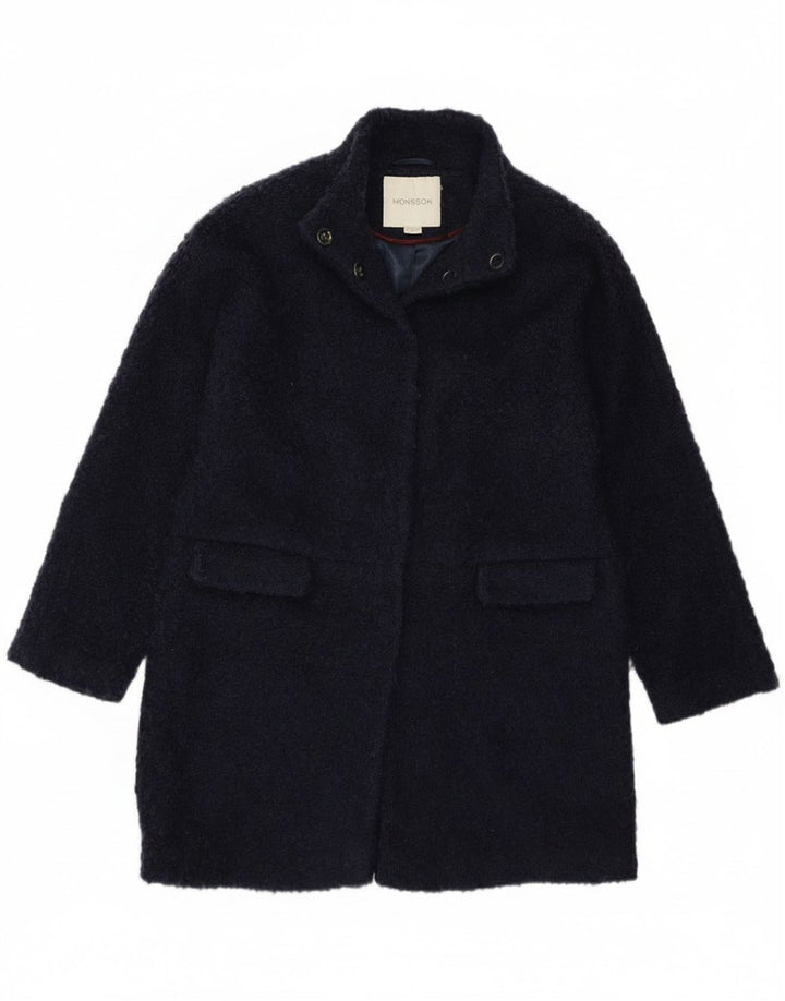 Cappotto da donna Monsoon UK 12 Poliestere blu navy medio