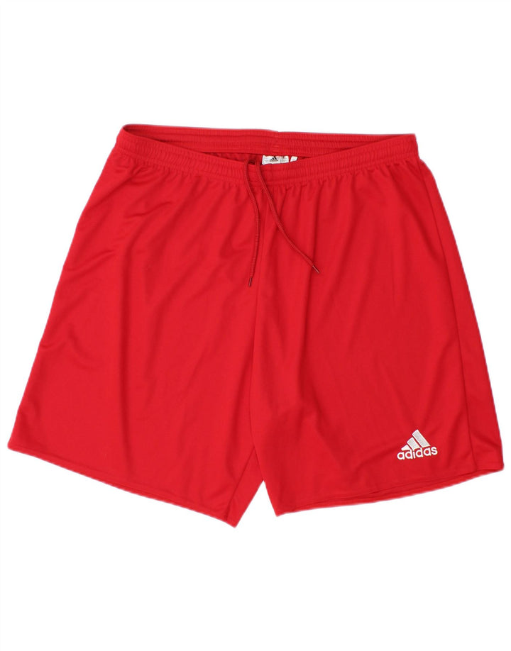Pantaloncini sportivi Adidas Climalite da uomo di grandi dimensioni in poliestere rosso