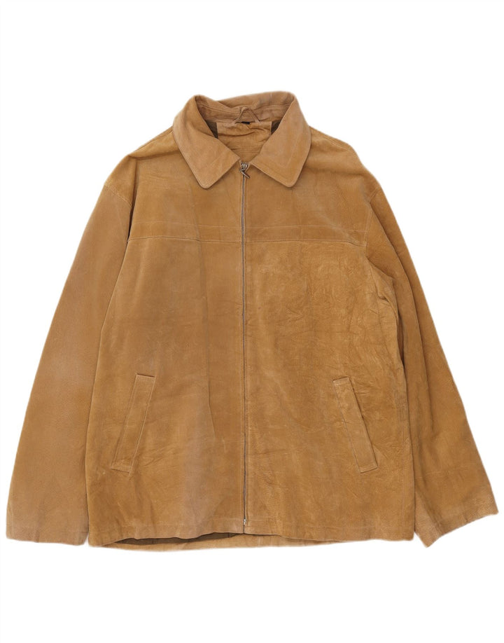 Giacca in pelle scamosciata da uomo LERROS UK 42 XL in pelle beige