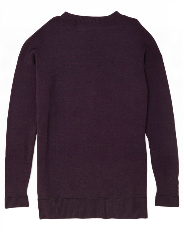 Marlboro Classics Maglione girocollo da uomo in lana viola medio