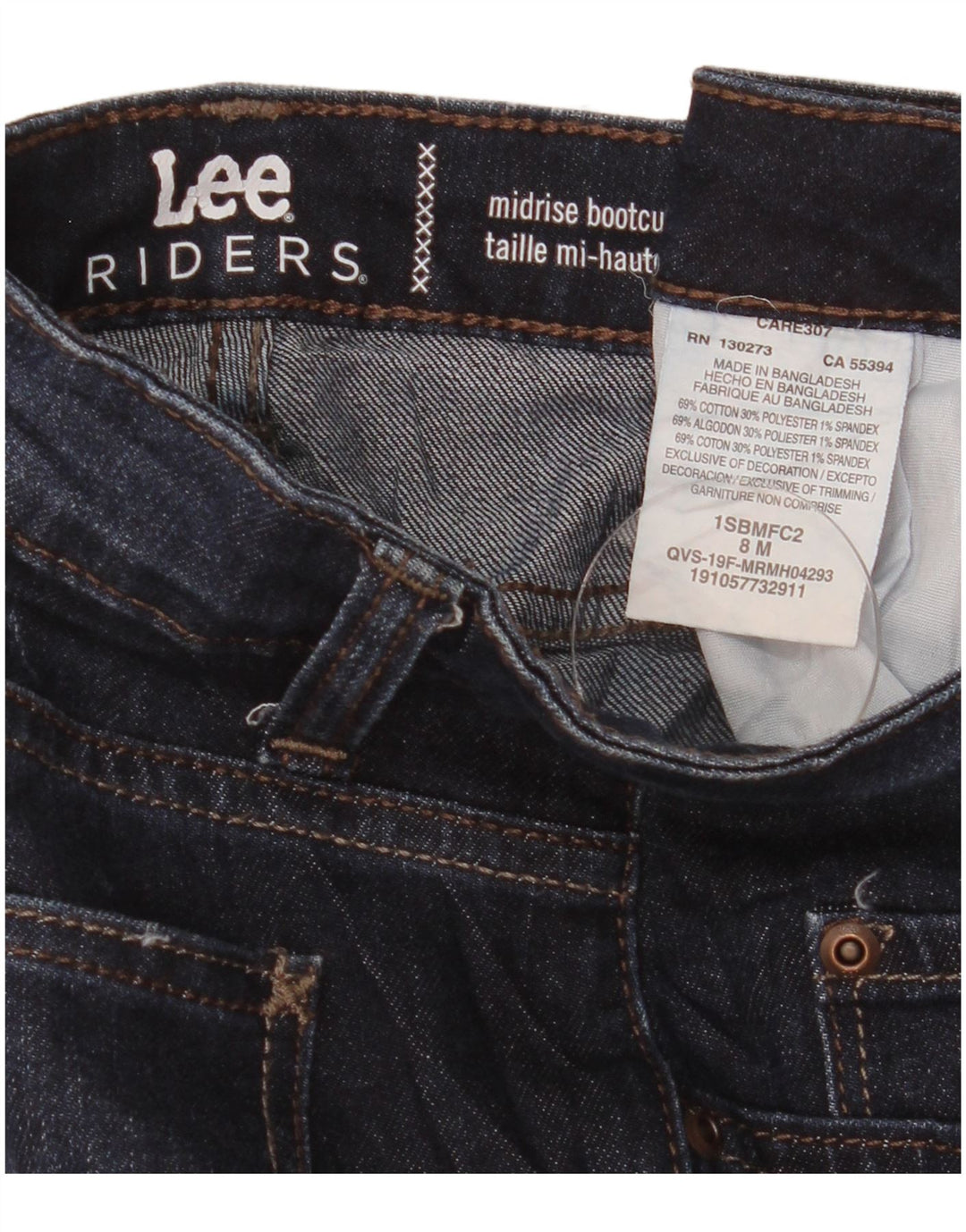 Jeans Lee Riders da donna a vita media Bootcut US 8 Medium W31 L32 Blu Navy
