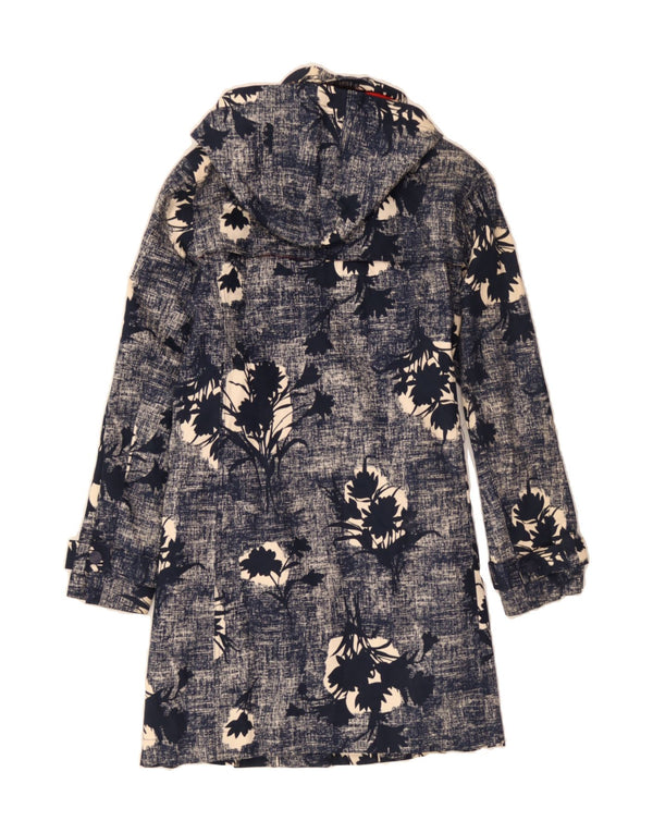 BODEN Cappotto da donna con cappuccio UK 16 Grande cotone floreale blu navy