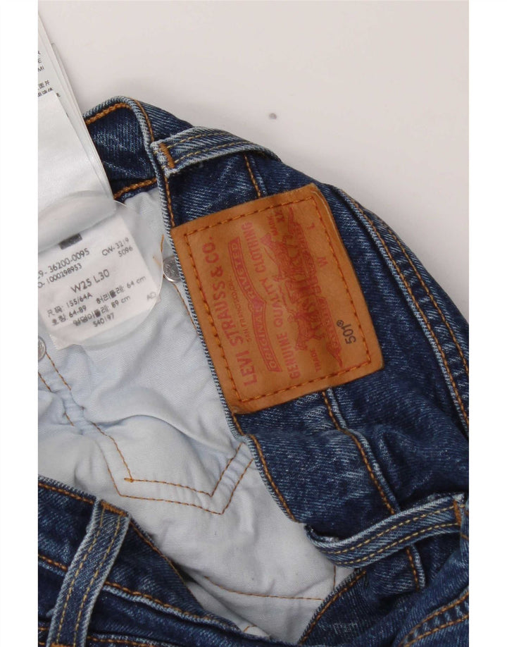 Pantaloncini di jeans Levi's 501 da donna W25 XS in cotone blu