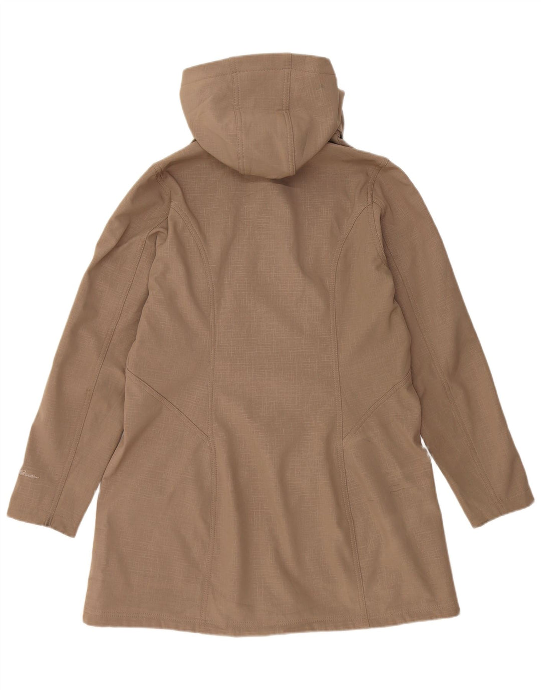 Cappotto giacca a vento con cappuccio da donna EDDIE BAUER UK 16 Large Beige Poliestere