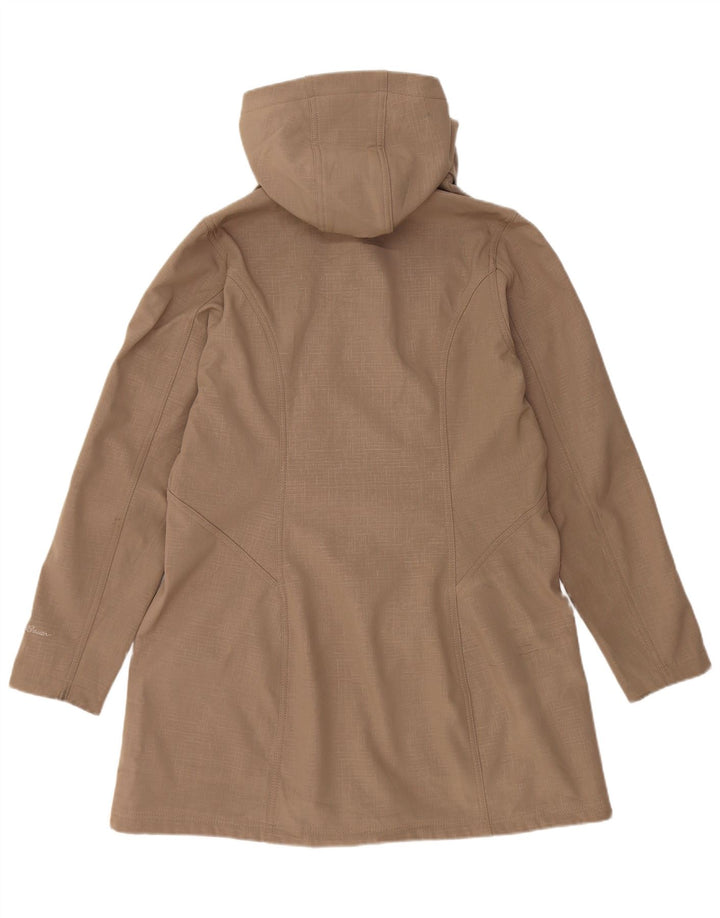 Cappotto giacca a vento con cappuccio da donna EDDIE BAUER UK 16 Large Beige Poliestere