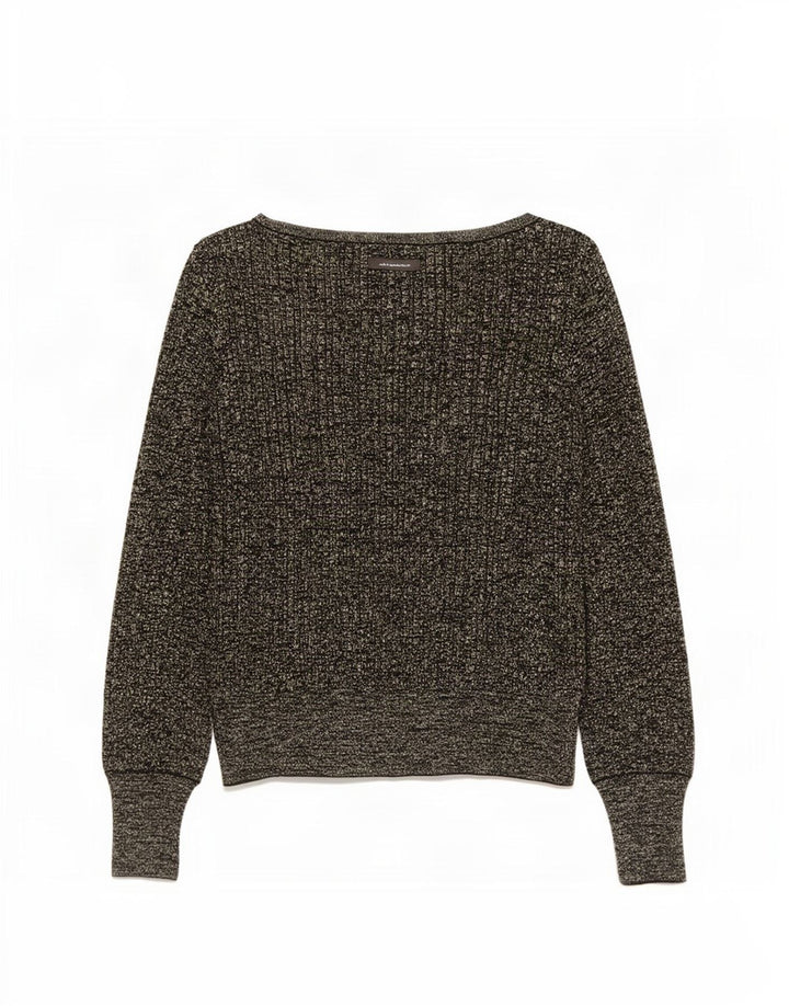 Maglione da donna Marks & Spencer con scollo a barca UK 12 Viscosa nera media