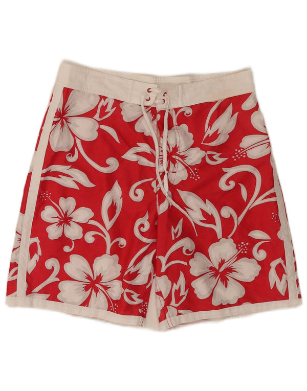 Pantaloncini da bagno da uomo Sundek Poliestere floreale rosso medio