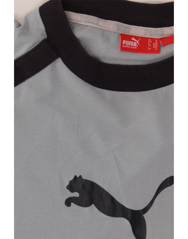 PUMA Mens T-Shirt Top Medium Grey Cotton Vintage Puma and Second-Hand Puma from Messina Hembry 