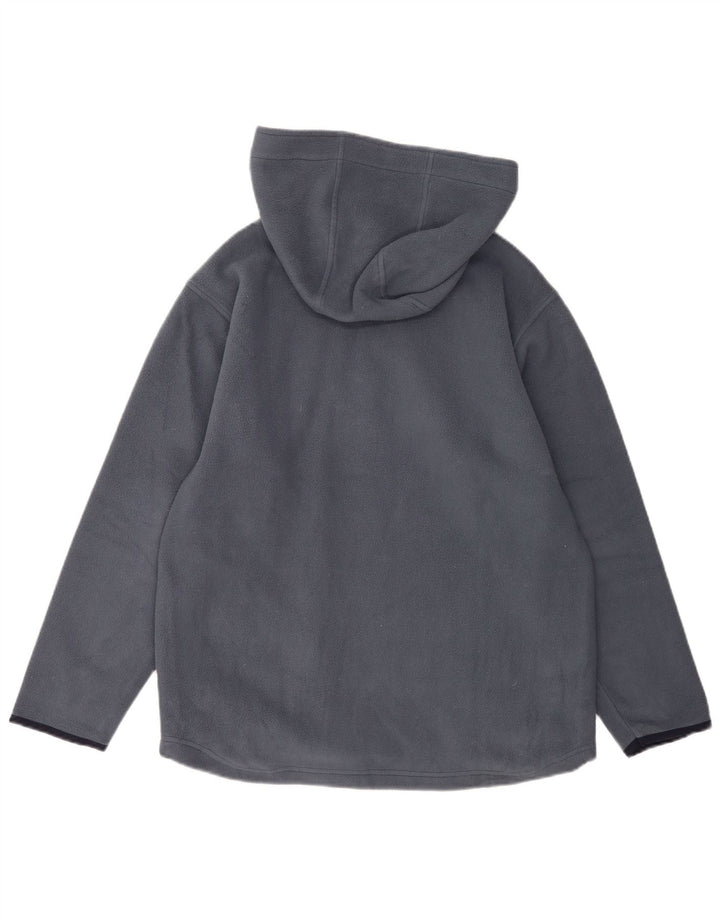 Maglione in pile da uomo Kappa con cappuccio e zip, blu medio, in poliestere