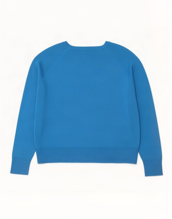 Maglione Zara da donna con scollo a barchetta UK 16 grande viscosa blu