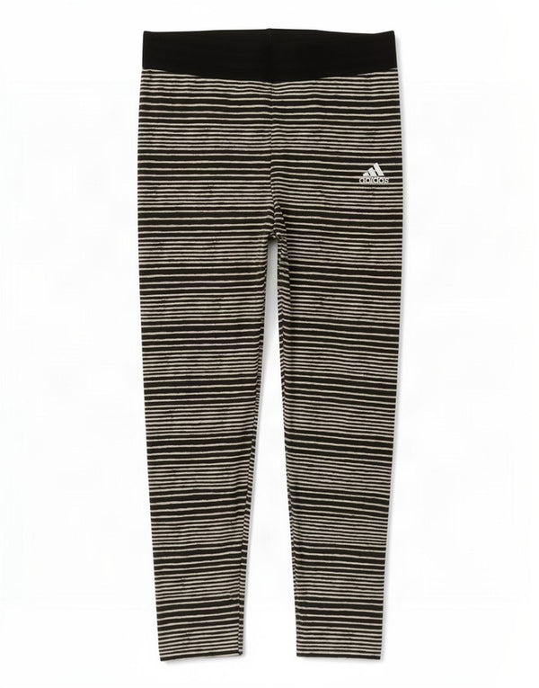 Adidas Crop Leggings da donna UK 12 medio nero a righe